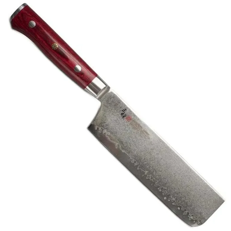 Zanmai Damascus Flame 6.5 in Nakiri Style Vegetable Knife (165 mm)